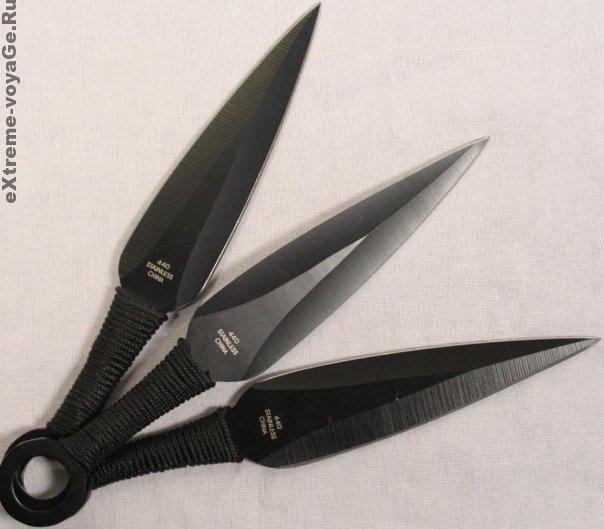 Тактические метательные ножи Ninja Stealth Black