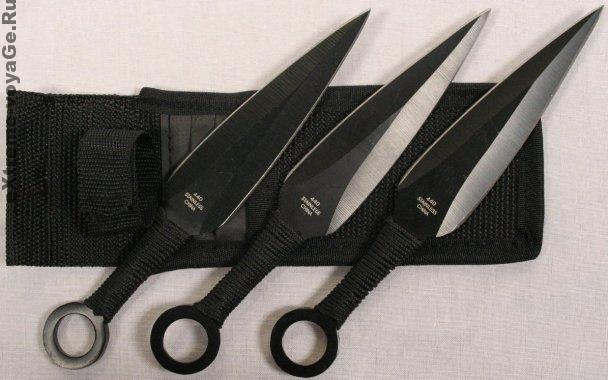 Набор метательных ножей Ninja Stealth Black
