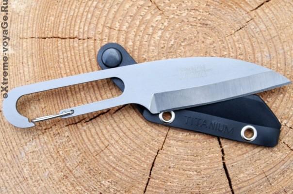 Титановый нож выживания туриста Vargo Wharn-Clip Knife