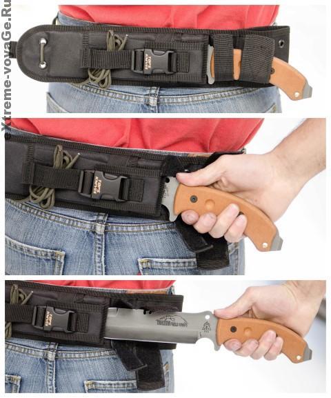 Tahoma Field Knife сзади на поясе Tahoma Field Knife сзади на поясе
