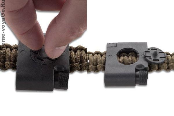 Браслет выживания CRKT Para-Saw с тыльной стороны Браслет выживания CRKT Para-Saw с тыльной стороны