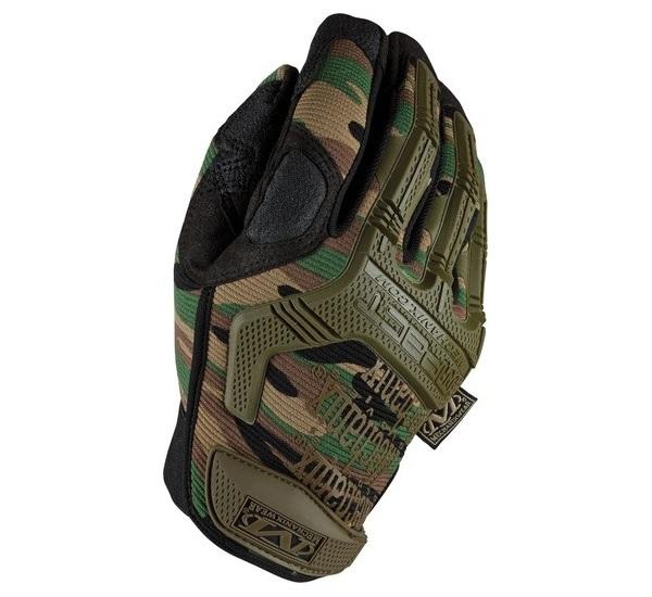 Камуфляжные стрелковые перчатки Mechanix M-Pact Woodland Camo