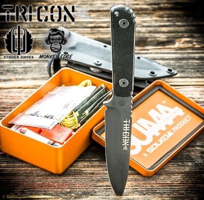 Боевой нож для выживания с фиксированным лезвием Tricon Боевой нож для выживания с фиксированным лезвием Tricon