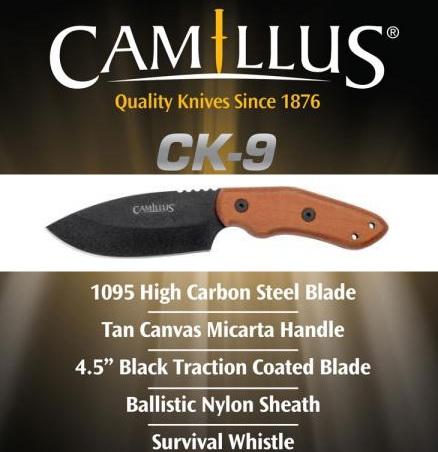 Нож с фиксированным лезвием Camillus CK-9 для выживания Нож с фиксированным лезвием Camillus CK-9 для выживания