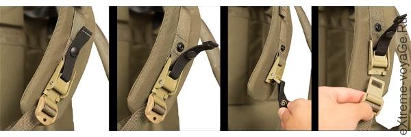 Боковые пряжки на туристическом рюкзаке Field Ruck Боковые пряжки на туристическом рюкзаке Field Ruck