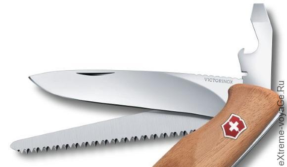 Фронтальная часть армейского складного ножа Victorinox RangerWood 55 Фронтальная часть армейского складного ножа Victorinox RangerWood 55