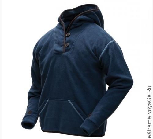 Спортивная толстовка Mountain Shawl Collar Hoodie в синем цвете Спортивная толстовка Mountain Shawl Collar Hoodie в синем цвете