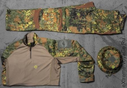 Striker XT BDU Flecktarn состоит из брюк, рубашки и головного убора Striker XT BDU Flecktarn состоит из брюк, рубашки и головного убора