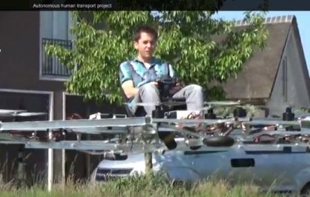 Создан пилотируемый дрон-мультикоптер Quadro UAS Создан пилотируемый дрон-мультикоптер Quadro UAS
