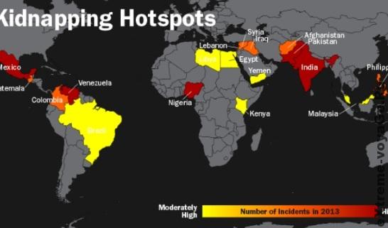 При составлении списка опасных стран учитываются только те случаи киднеппинга, о которых знает полиция