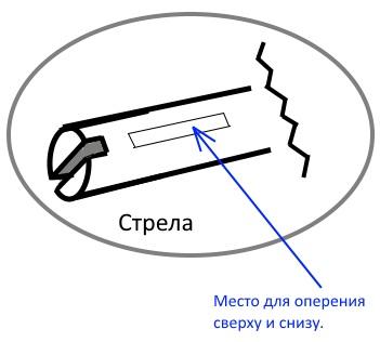 поперечное углубление для тетивы поперечное углубление для тетивы