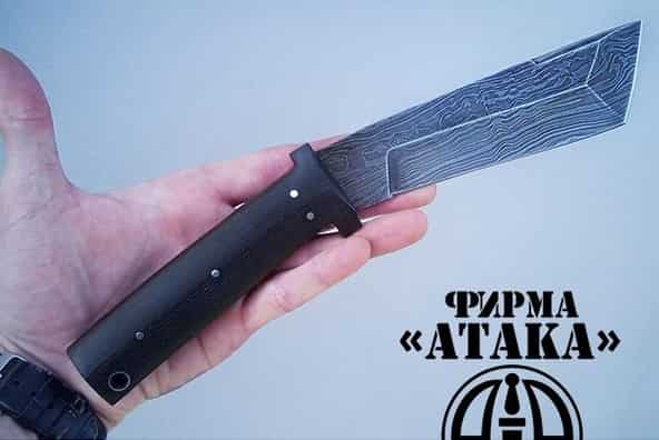 Тактический дамасский нож Кочергина АТАКА Напарник