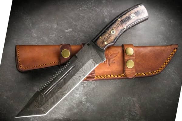 Дамасский нож для выживания Sawback HT-16 Survival Knife